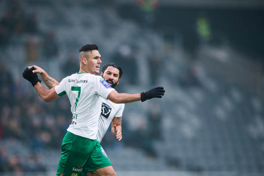 Hammarbys Alexssander Medeiros de Azeredo och Stefan Batan