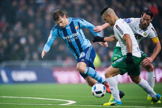 Djurgårdens Jesper Karlström mot Hammarbys Alexssander