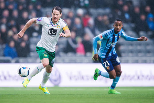 Hammarbys Johan Persson och Djurgårdens Mihlali Mabhuti