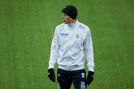 IFK Göteborgs Hjörtur Hermannsson innan en fotbollsmatch
