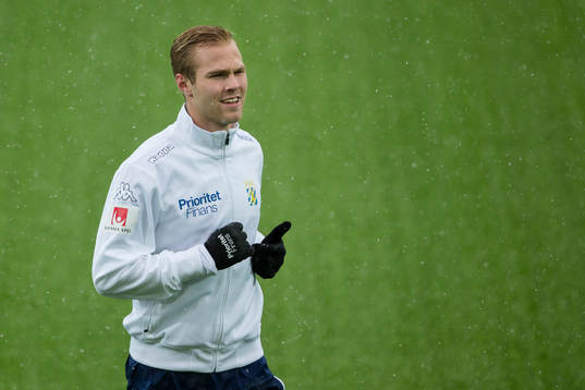 IFK Göteborgs Gustav Engvall innan en fotbollsmatch i