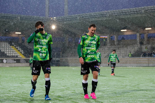 Halmstads Alexander Henningsson och Fredrik Olsson deppar