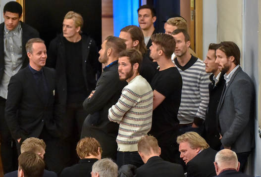 Delar ur spelartruppen på plats