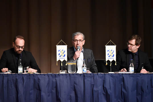 Styrelseledamot Olof Myhrman, Jan Hallberg och ordförande
