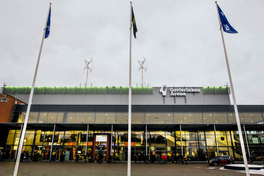 Exteriör på Gavlerinken Arena före ishockeymatchen i SHL