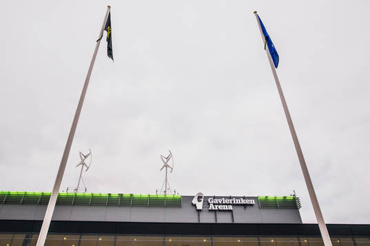 Exteriör på Gavlerinken Arena före ishockeymatchen i SHL