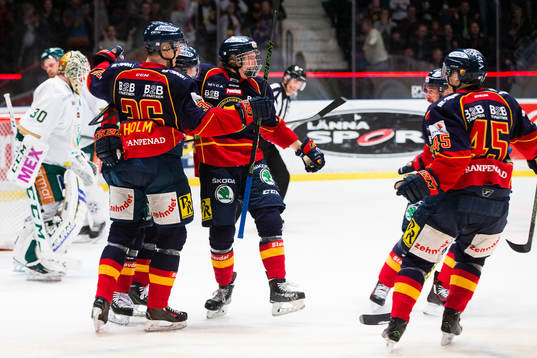 Djurgårdens Marcus Davidsson (m) jublar