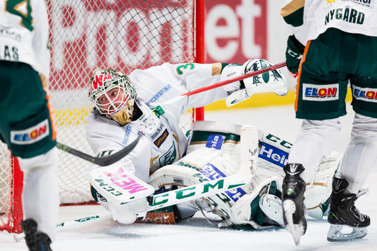 Färjestads målvakt Lars Haugen