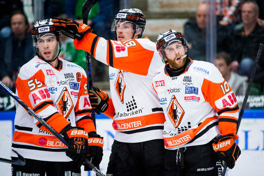 Karlskronas Julien Brouillette, Emil Larsson och Mattias