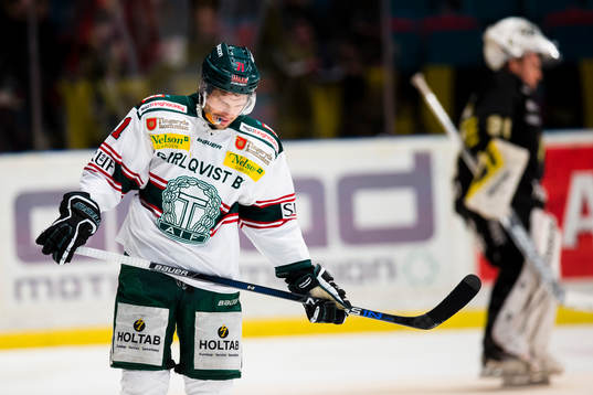Tingsryds Eric Castonguay ser deppig ut