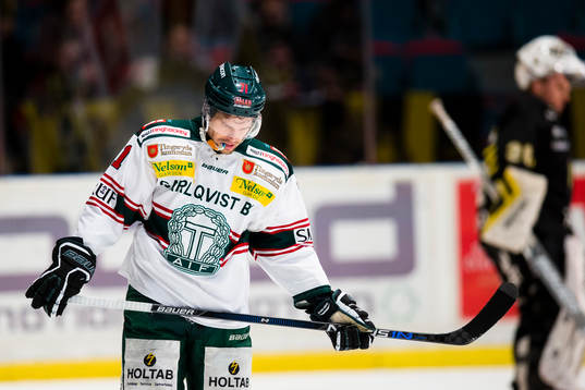 Tingsryds Eric Castonguay ser deppig ut