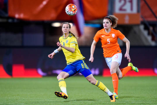Sveriges Lotta Schelin och Nederländernas Dominique Jansen
