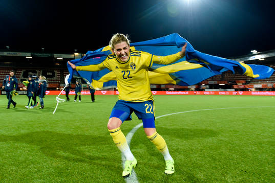 Sveriges Olivia Schough jublar