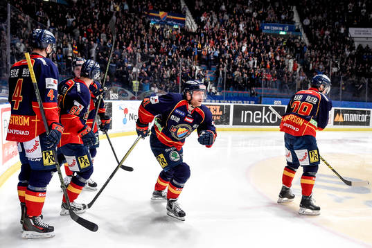 Djurgårdens Patrick Thoresen jublar