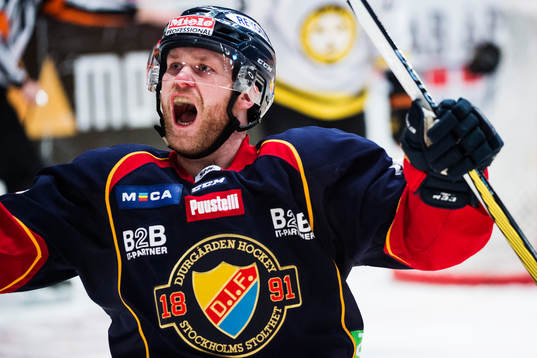 Djurgårdens Patrick Thoresen jublar