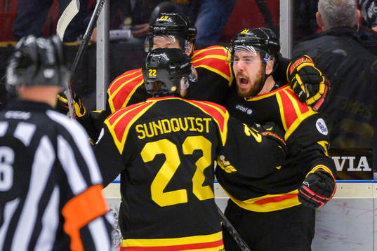 Brynäs Marc Zanetti jublar