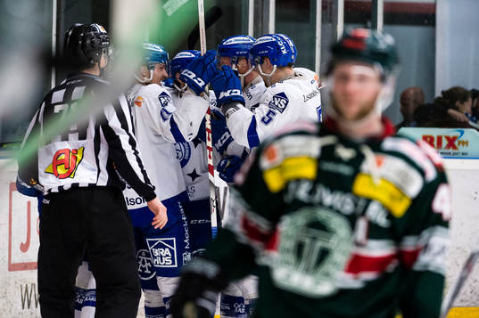 Leksands spelare jublar