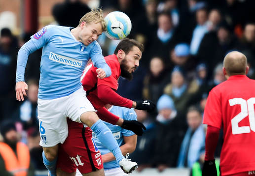 Malmö FFs Oscar Lewicki och Norrköpings Emir Kujovic