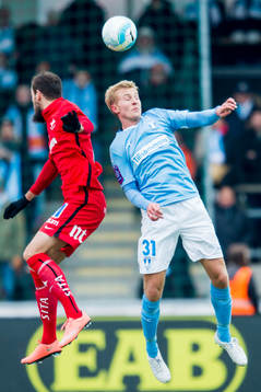 Norrköpings Emir Kujovic och Malmö FFs Franz Brorsson