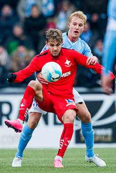 Malmö FFs Franz Brorsson och Norrköpings Christoffer Nyman