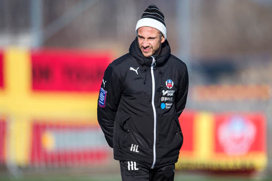 Helsingborgs manager Henrik Larsson före kvartsfinalen i