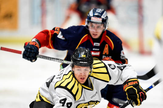 Brynäs Jacob Blomqvist och Djurgårdens Robin Alvarez