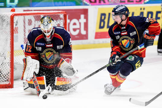 Djurgårdens målvakt Mikael Tellqvist och Linus Hultström