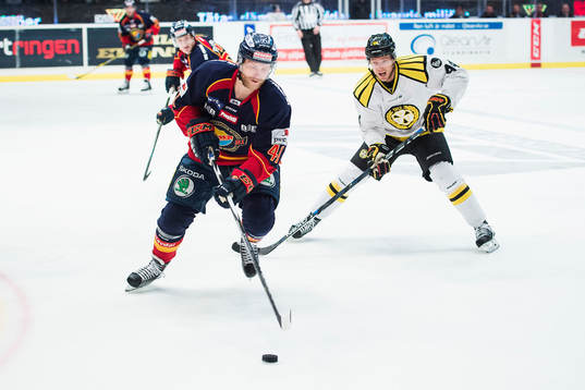 Djurgårdens Patrick Thoresen och Brynäs Jacob Blomqvist