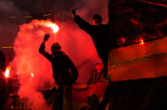 under kvartsfinalen i Svenska Cupen i fotboll mellan AIK