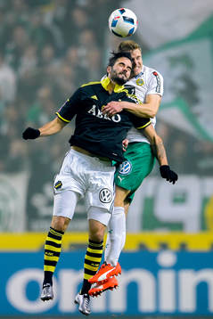 s Marko Nikolic och Hammarbys Richard Magyar