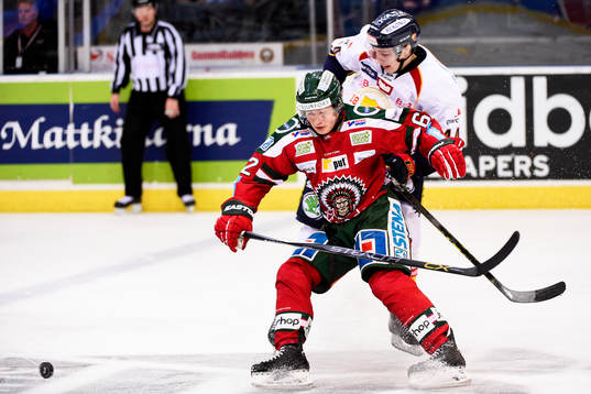 Frölundas Artturi Lehkonen och Djurgårdens Lukas Vejdemo