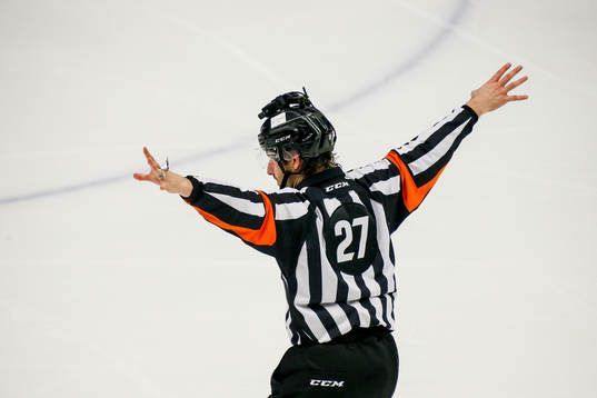 Domare Mikael Sjöqvist dömer bort ett mål