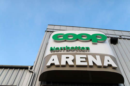 Coop Norrbotten Arena skylten