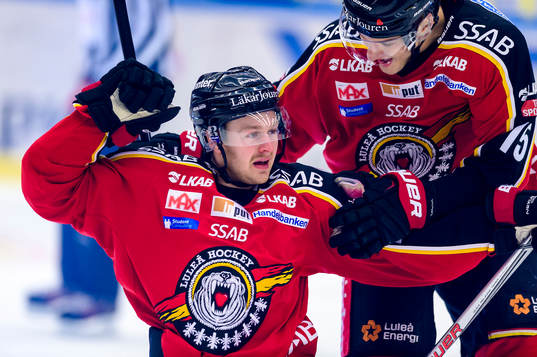 Luleås Lucas Wallmark jublar