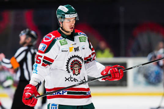Frölundas Oliver Lauridsen ser deppig ut