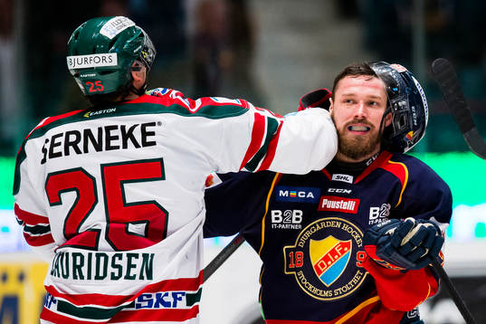 Frölundas Oliver Lauridsen och Djurgårdens Mikael Ahlén