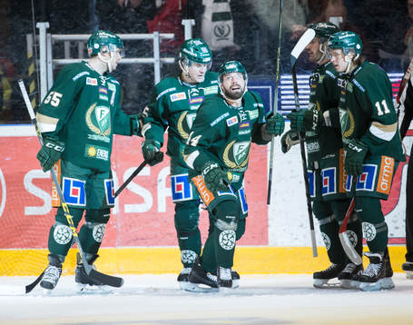 Färjestads Ole-Kristian Tollefsen, Mikael Johansson, Milan