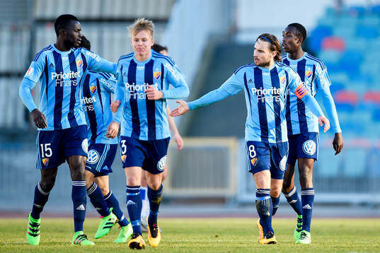 Djurgårdens Kevin Walker jublar