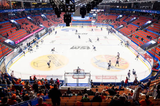 Vy över Vida arena interiör