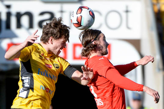 Elfsborgs Jörgen Horn och Helsingborgs Linus Hallenius