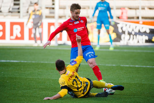 Elfsborgs Henning Hauger och Helsingborgs Johan Mårtensson