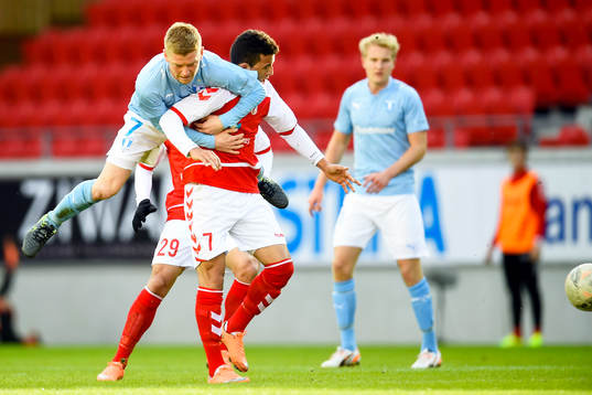 Kalmars Ismael Silva Lima och Malmö FFs Anders Christiansen