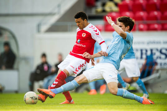 Kalmars Ismael Silva Lima och Malmö FFs Vidar Örn