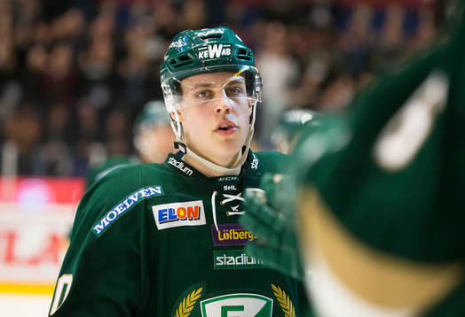 Färjestads Joel Eriksson Ek   jublar