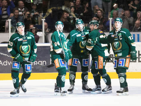 Färjestads Joel Eriksson Ek, Tomas Skogs, Rickard Wallin,