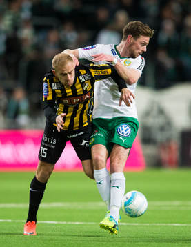 Häckens Kari Arkivuo och Hammarbys Arnor Smarason