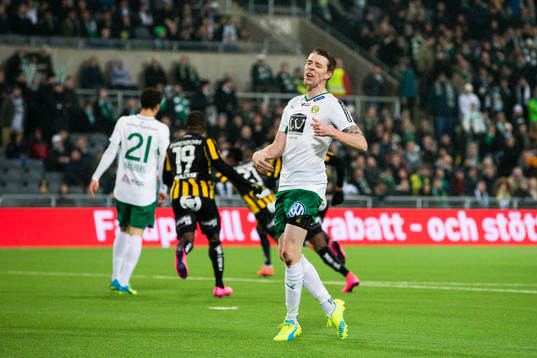 Hammarbys Birkir Már Saevarsson deppar