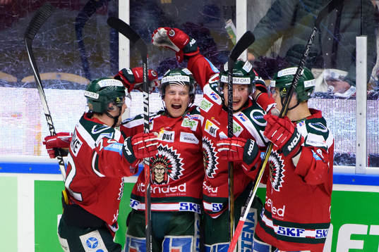 Frölundas Patrik Carlsson, Ryan Lasch och Artturi Lehkonen