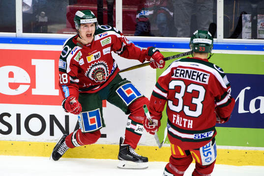 Frölundas Johan Sundström jublar