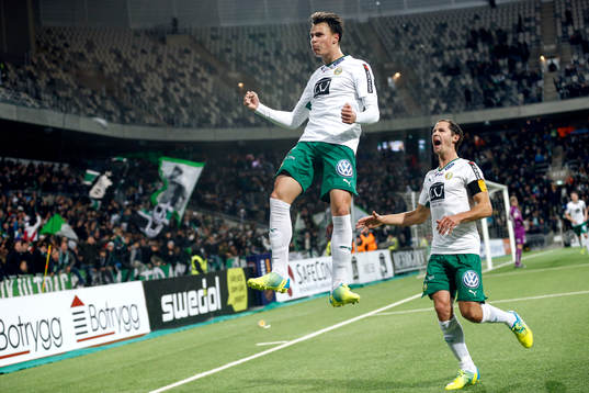 Hammarbys Melker Hallberg jublar